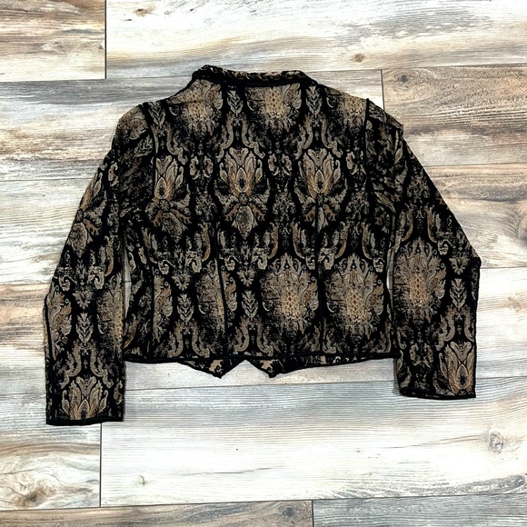 Treadle Design Room VTG Single Breasted Button-Up Long Sleeve Paisley Blazer - Picture 7 of 12